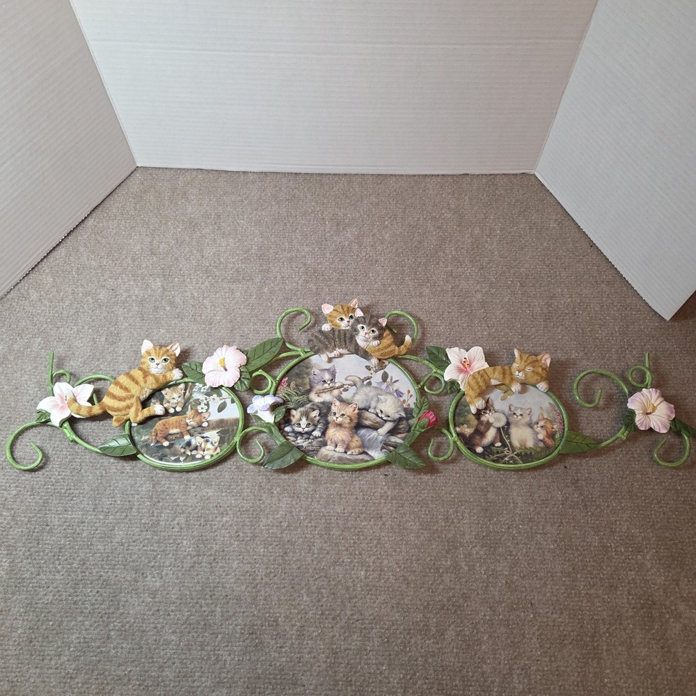 Bradford Exchange Curious Kittens Jurgen Scholz Wall Decor Cottagecore Grandma